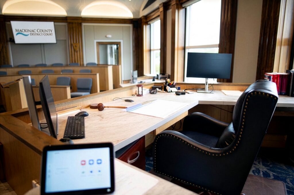 Mackinac County Court interior