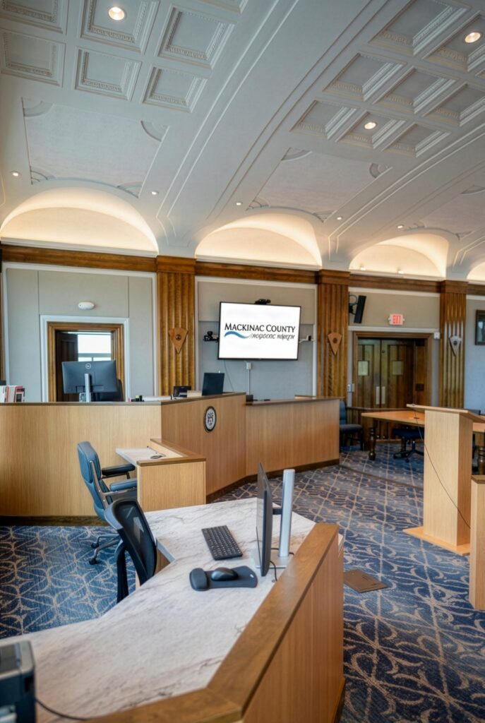 Mackinac County Court interior