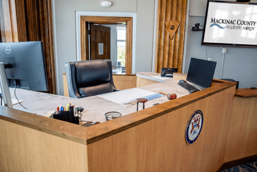 Mackinac County Court interior